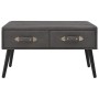 Mesa de centro de cuero sintético gris 80x40x46 cm en Mesas de centro | Comprar online en Foru.es