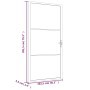 Puerta interior vidrio EGS y aluminio blanco 102,5x201,5 cm de , Puertas para el hogar - Ref: Foro24-350571, Precio: 229,33 €...
