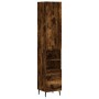 Aparador de madera contrachapada roble ahumado 34,5x34x180 cm de , Aparadores - Ref: Foro24-3198934, Precio: 112,47 €, Descue...