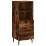 Aparador de madera contrachapada roble ahumado 34,5x34x180 cm de , Aparadores - Ref: Foro24-3198934, Precio: 112,47 €, Descue...