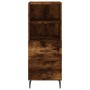 Aparador de madera contrachapada roble ahumado 34,5x34x180 cm de , Aparadores - Ref: Foro24-3198934, Precio: 112,47 €, Descue...