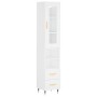 Aparador alto madera contrachapada blanco 34,5x34x180 cm de , Aparadores - Ref: Foro24-3199281, Precio: 108,56 €, Descuento: %