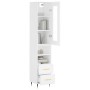 Aparador alto madera contrachapada blanco 34,5x34x180 cm de , Aparadores - Ref: Foro24-3199281, Precio: 108,56 €, Descuento: %