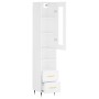 Aparador alto madera contrachapada blanco 34,5x34x180 cm de , Aparadores - Ref: Foro24-3199281, Precio: 108,56 €, Descuento: %