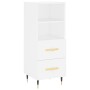 Aparador alto madera contrachapada blanco 34,5x34x180 cm de , Aparadores - Ref: Foro24-3199281, Precio: 108,56 €, Descuento: %
