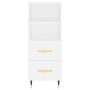 Aparador alto madera contrachapada blanco 34,5x34x180 cm de , Aparadores - Ref: Foro24-3199281, Precio: 108,56 €, Descuento: %