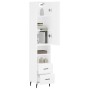 Aparador alto madera contrachapada blanco 34,5x34x180 cm de , Aparadores - Ref: Foro24-3198929, Precio: 111,82 €, Descuento: %