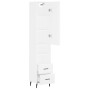 Aparador alto madera contrachapada blanco 34,5x34x180 cm de , Aparadores - Ref: Foro24-3198929, Precio: 111,82 €, Descuento: %