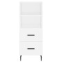 Aparador alto madera contrachapada blanco 34,5x34x180 cm de , Aparadores - Ref: Foro24-3198929, Precio: 111,82 €, Descuento: %