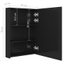 Armario de baño con espejo LED negro brillante 50x13x70 cm de vidaXL, Tocadores de baño - Ref: Foro24-326496, Precio: 117,77 ...
