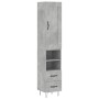 Aparador de madera contrachapada gris hormigón 34,5x34x180 cm de , Aparadores - Ref: Foro24-3200293, Precio: 102,51 €, Descue...