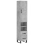 Aparador de madera contrachapada gris hormigón 34,5x34x180 cm de , Aparadores - Ref: Foro24-3198941, Precio: 110,44 €, Descue...