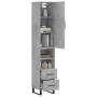 Aparador de madera contrachapada gris hormigón 34,5x34x180 cm de , Aparadores - Ref: Foro24-3198941, Precio: 110,44 €, Descue...