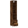 Aparador de madera contrachapada roble ahumado 34,5x34x180 cm de , Aparadores - Ref: Foro24-3189738, Precio: 93,15 €, Descuen...