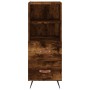Aparador de madera contrachapada roble ahumado 34,5x34x180 cm de , Aparadores - Ref: Foro24-3189738, Precio: 93,15 €, Descuen...