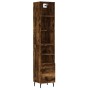 Aparador de madera contrachapada roble ahumado 34,5x34x180 cm de , Aparadores - Ref: Foro24-3189786, Precio: 96,63 €, Descuen...
