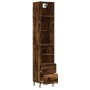 Aparador de madera contrachapada roble ahumado 34,5x34x180 cm de , Aparadores - Ref: Foro24-3189786, Precio: 96,63 €, Descuen...