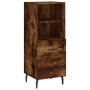 Aparador de madera contrachapada roble ahumado 34,5x34x180 cm de , Aparadores - Ref: Foro24-3189786, Precio: 96,63 €, Descuen...