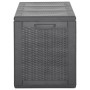 Caja de almacenaje para jardín 270 L PP ratán negra de , Cajas de almacenaje para exteriores - Ref: Foro24-151229, Precio: 11...