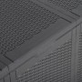 Caja de almacenaje para jardín 270 L PP ratán negra de , Cajas de almacenaje para exteriores - Ref: Foro24-151229, Precio: 11...