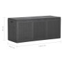 Caja de almacenaje para jardín 270 L PP ratán negra de , Cajas de almacenaje para exteriores - Ref: Foro24-151229, Precio: 11...