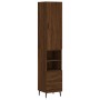 Aparador alto madera contrachapada roble marrón 34,5x34x180 cm de , Aparadores - Ref: Foro24-3198936, Precio: 119,80 €, Descu...