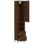 Aparador alto madera contrachapada roble marrón 34,5x34x180 cm de , Aparadores - Ref: Foro24-3198936, Precio: 119,80 €, Descu...