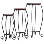 Mesitas de mosaico 3 uds cerámica terracota de , Soportes para macetas - Ref: Foro24-46701, Precio: 89,20 €, Descuento: %