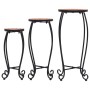 Mesitas de mosaico 3 uds cerámica terracota de , Soportes para macetas - Ref: Foro24-46701, Precio: 89,20 €, Descuento: %