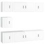 Set de muebles de TV 7 pzas madera contrachapada blanco brillo de , Muebles TV - Ref: Foro24-3188664, Precio: 284,77 €, Descu...