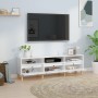 Mueble de TV madera contrachapada blanco brillo 150x30x44,5 cm de , Muebles TV - Ref: Foro24-831911, Precio: 95,25 €, Descuen...