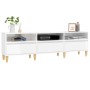 Mueble de TV madera contrachapada blanco brillo 150x30x44,5 cm de , Muebles TV - Ref: Foro24-831911, Precio: 95,25 €, Descuen...
