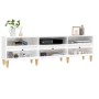 Mueble de TV madera contrachapada blanco brillo 150x30x44,5 cm de , Muebles TV - Ref: Foro24-831911, Precio: 95,25 €, Descuen...