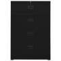 Armario archivador de acero negro 90x46x134 cm de , Armarios archivadores - Ref: Foro24-336296, Precio: 368,69 €, Descuento: %