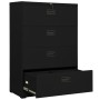 Armario archivador de acero negro 90x46x134 cm de , Armarios archivadores - Ref: Foro24-336296, Precio: 368,69 €, Descuento: %