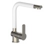 SCHÜTTE Mezclador de fregadero caño alto RIO acero inox blanco mate de , Grifos - Ref: Foro24-435061, Precio: 90,59 €, Descue...