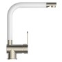 SCHÜTTE Mezclador de fregadero caño alto RIO acero inox blanco mate de , Grifos - Ref: Foro24-435061, Precio: 90,59 €, Descue...