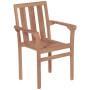 Sillas de jardín apilables 2 unidades madera maciza de teca de , Sillas de jardín - Ref: Foro24-44725, Precio: 289,37 €, Desc...