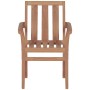 Sillas de jardín apilables 2 unidades madera maciza de teca de , Sillas de jardín - Ref: Foro24-44725, Precio: 289,37 €, Desc...