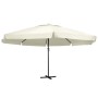 Sombrilla de jardín con palo de aluminio blanco arena 600 cm de , Sombrillas - Ref: Foro24-47370, Precio: 277,34 €, Descuento: %