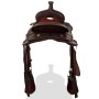 Montura occidental, cabezada y pechera cuero real 16" marrón de , Monturas - Ref: Foro24-91348, Precio: 224,36 €, Descuento: %