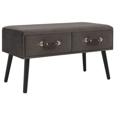 Mesa de centro de terciopelo gris 80x40x46 cm en Mesas de centro | Comprar online en Foru.es