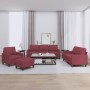 Juego de sofás con cojines 4 piezas tela rojo tinto de , Sofás - Ref: Foro24-3201442, Precio: 627,25 €, Descuento: %