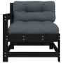 Sillones de jardín con cojines 2 uds madera maciza pino negro de , Sofás modulares de exterior - Ref: Foro24-825594, Precio: ...