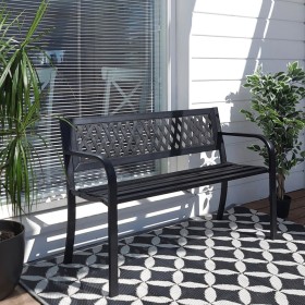 ProGarden Banco de acero negro 119x50x75 cm de , Bancos de jardín - Ref: Foro24-436173, Precio: 95,41 €, Descuento: %