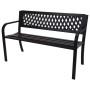ProGarden Banco de acero negro 119x50x75 cm de , Bancos de jardín - Ref: Foro24-436173, Precio: 95,41 €, Descuento: %