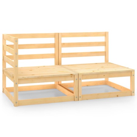 Juego de muebles de jardín 2 piezas madera maciza de pino de , Sofás modulares de exterior - Ref: Foro24-805690, Precio: 129,...