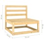 Juego de muebles de jardín 2 piezas madera maciza de pino de , Sofás modulares de exterior - Ref: Foro24-805690, Precio: 129,...