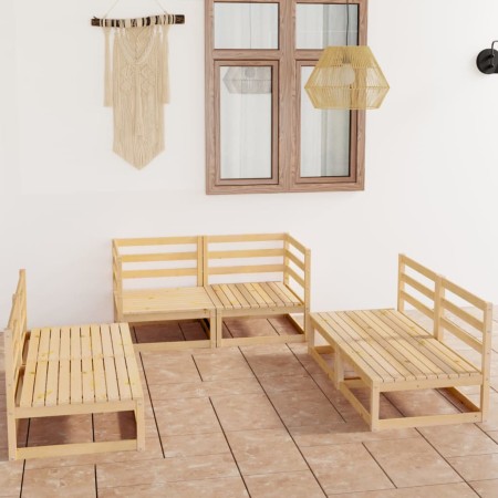 Juego de muebles de jardín 6 piezas madera maciza de pino de , Conjuntos de jardín - Ref: Foro24-3075409, Precio: 360,29 €, D...