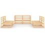Juego de muebles de jardín 6 piezas madera maciza de pino de , Conjuntos de jardín - Ref: Foro24-3075409, Precio: 360,29 €, D...